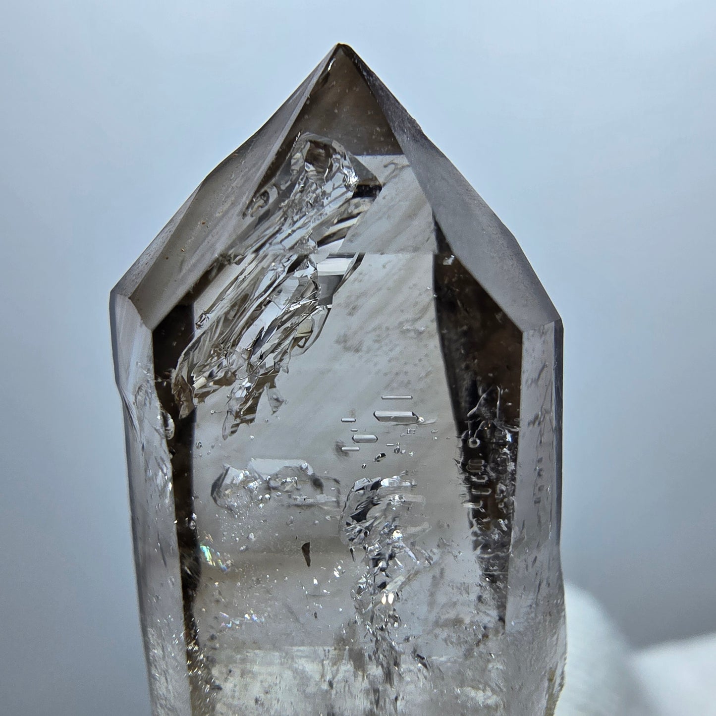 Enhydro Phantom Smoky Quartz Scepter, 1x Bubble Goboboseb, Namibia 40*17*11mm