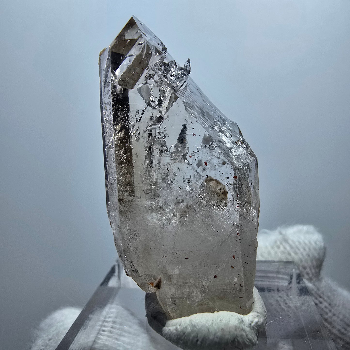 Enhydro Phantom Smoky Quartz Scepter, 1x Bubble Goboboseb, Namibia 37*19*11mm