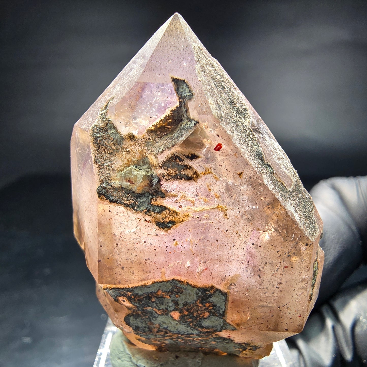 Schöne Phantom Amethyst Zepter Spitze lila Brandberg, Namibia 44*32*21mm