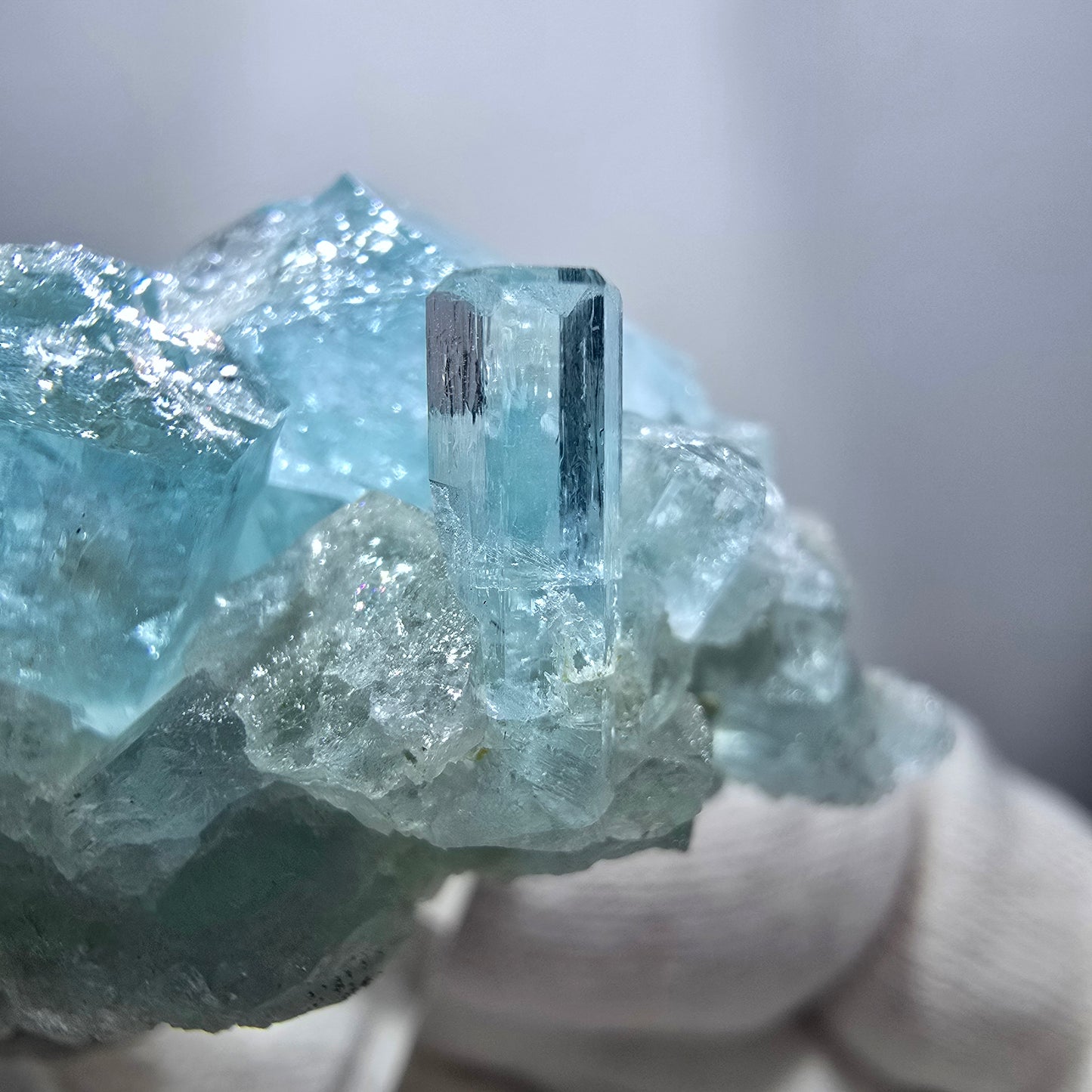 Seltene Aquamarin XX Stufe blau Erongo, Namibia 41*36*25mm