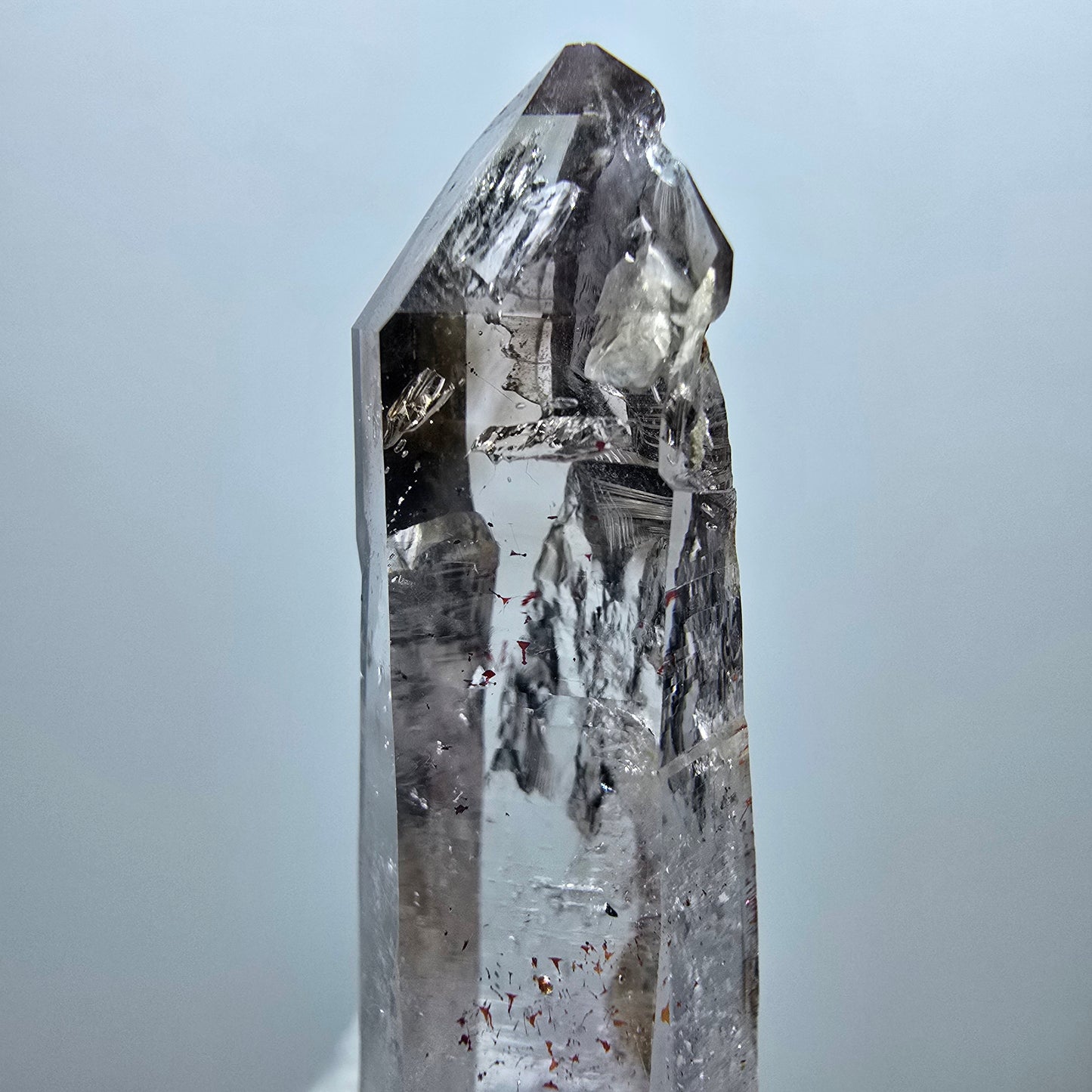 Klare Phantom Rauchquarz Zepter Spitze Goboboseb, Namibia 51*12*12mm