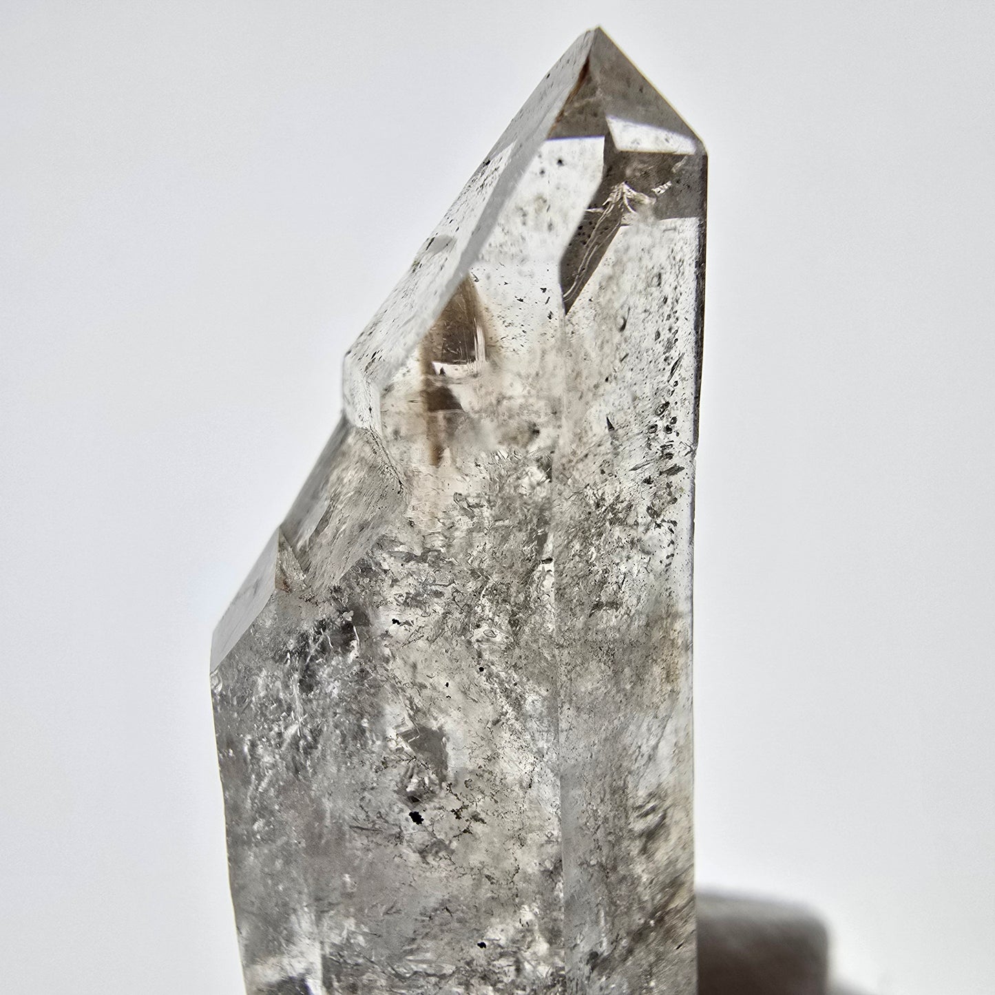 Sceptre de poche Saint-Valentin en quartz fumé fantôme squelette, Namibie 51 x 17 x 12 mm