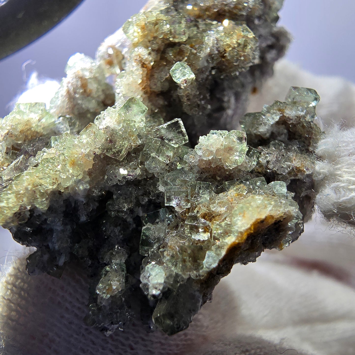 Rare spécimen de cube de fluorite fantôme, vert Okorusu, Namibie 53 x 35 x 23 mm
