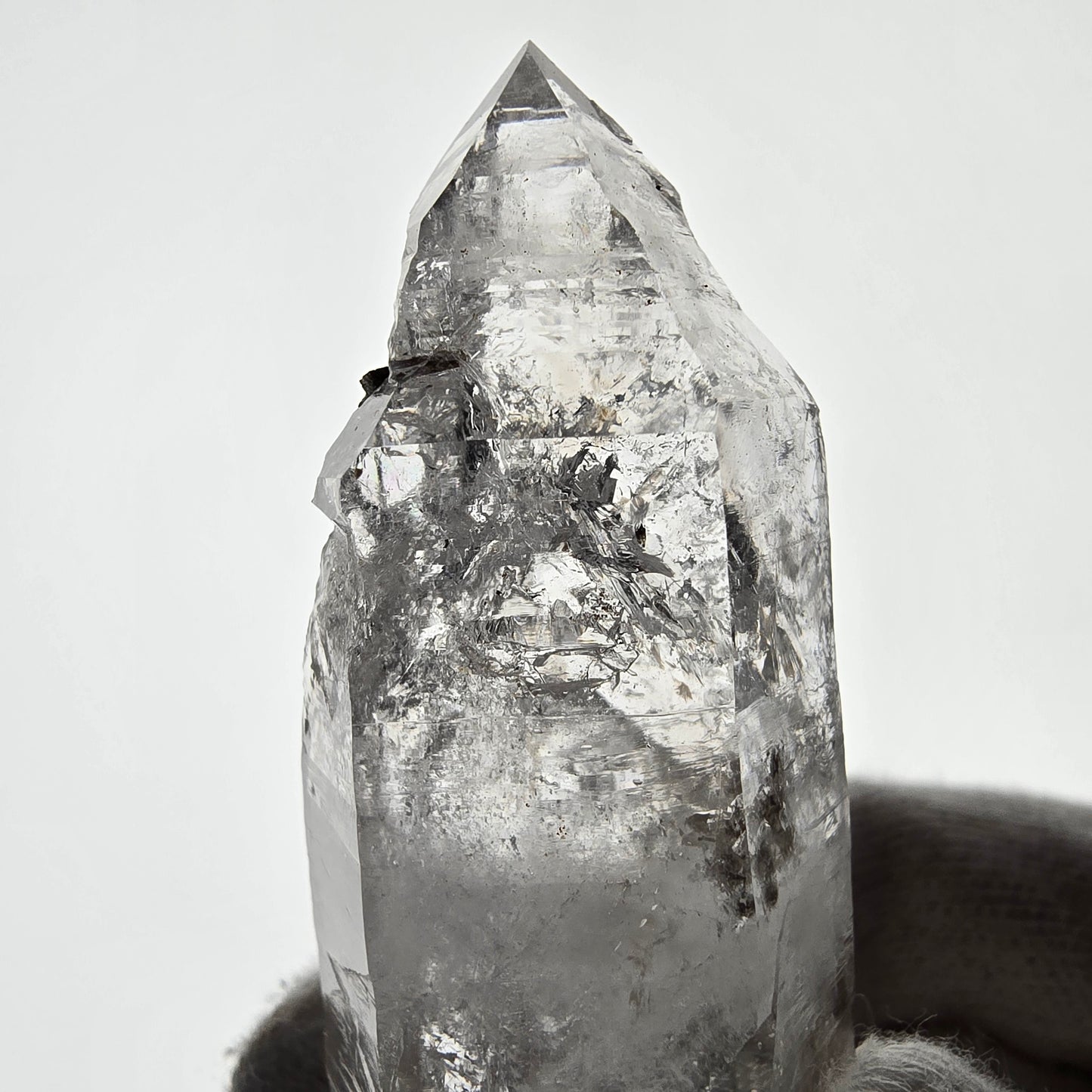 Enhydro Skeleton Smoky Quartz DT Scepter, 1x Bubble Valentine Pocket, Namibia 76*25*19mm