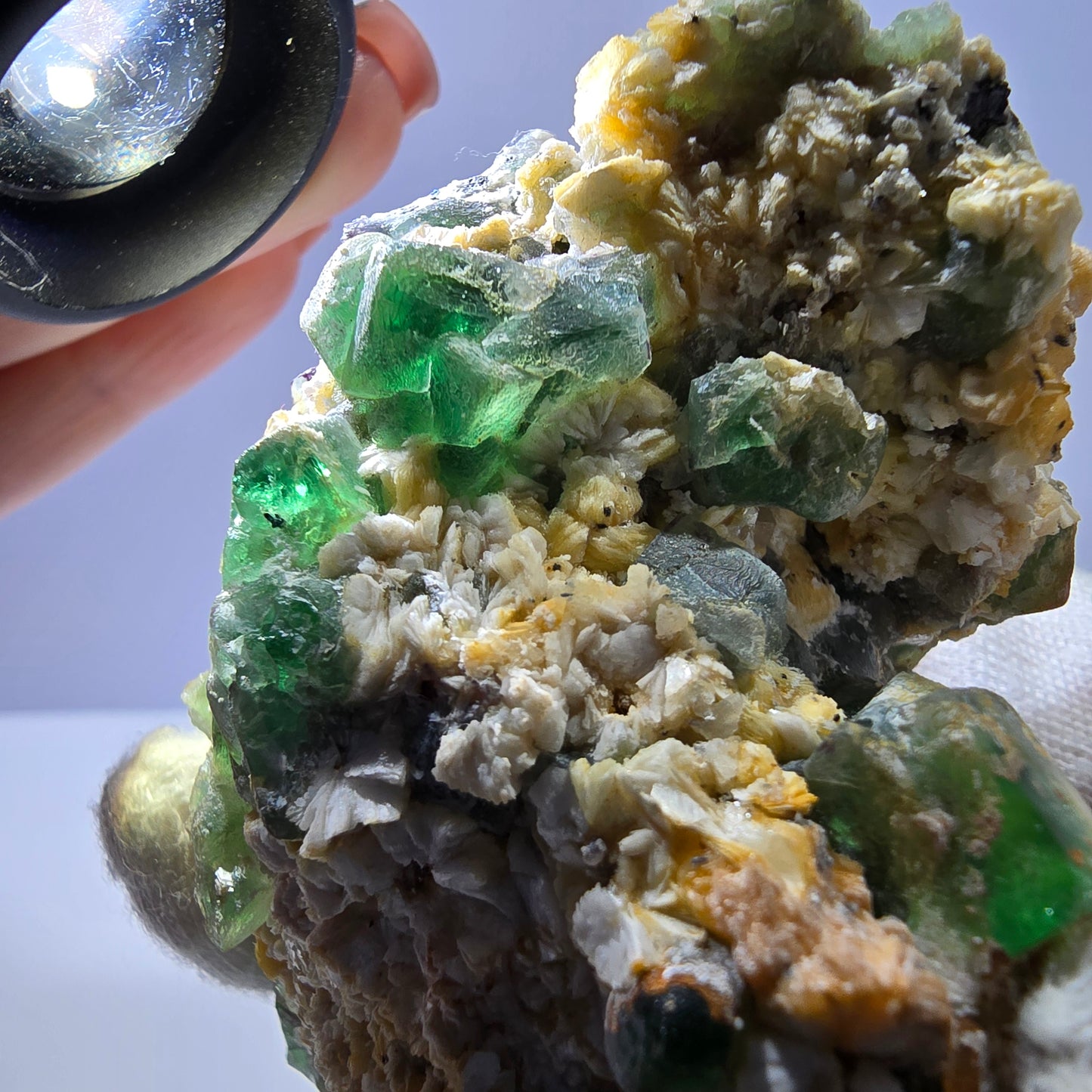 Fluorite fantôme Schörl Tourmaline Muskovite Hyalite Stage Erongo, Namibie 78*45*42mm