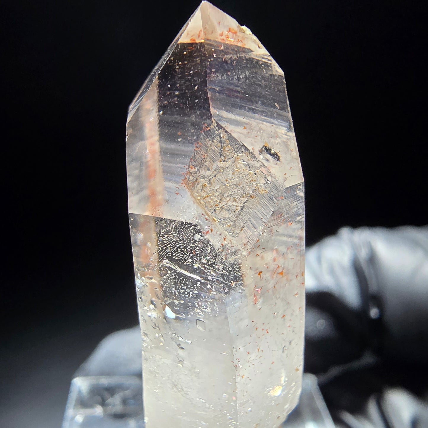 Quartz fumé fantôme clair avec inclusions de fer Goboboseb, Namibie 40*15*11mm