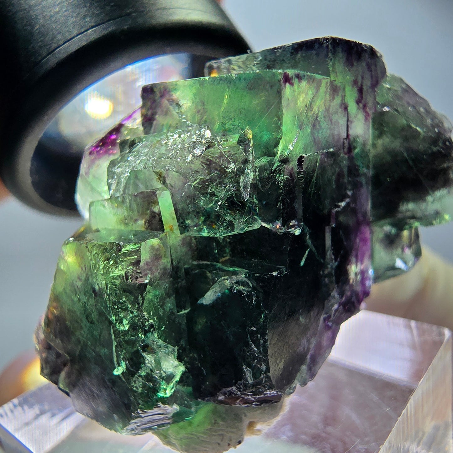 Rare Fluorite Cube Specimen, green purple Okorusu, Namibia 42*24*21mm