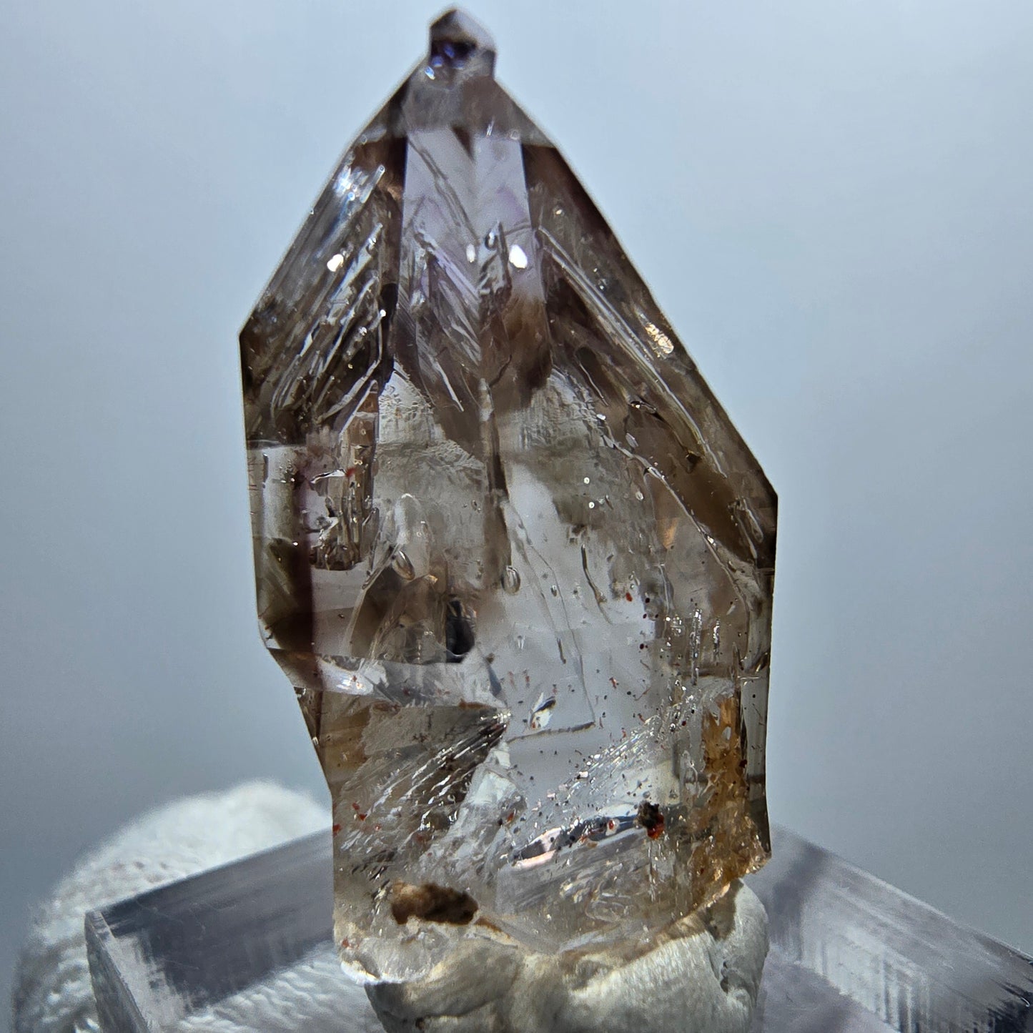 Enhydro Phantom Smoky Quartz Scepter, 3x Bubble Goboboseb, Namibia 33*19*14mm