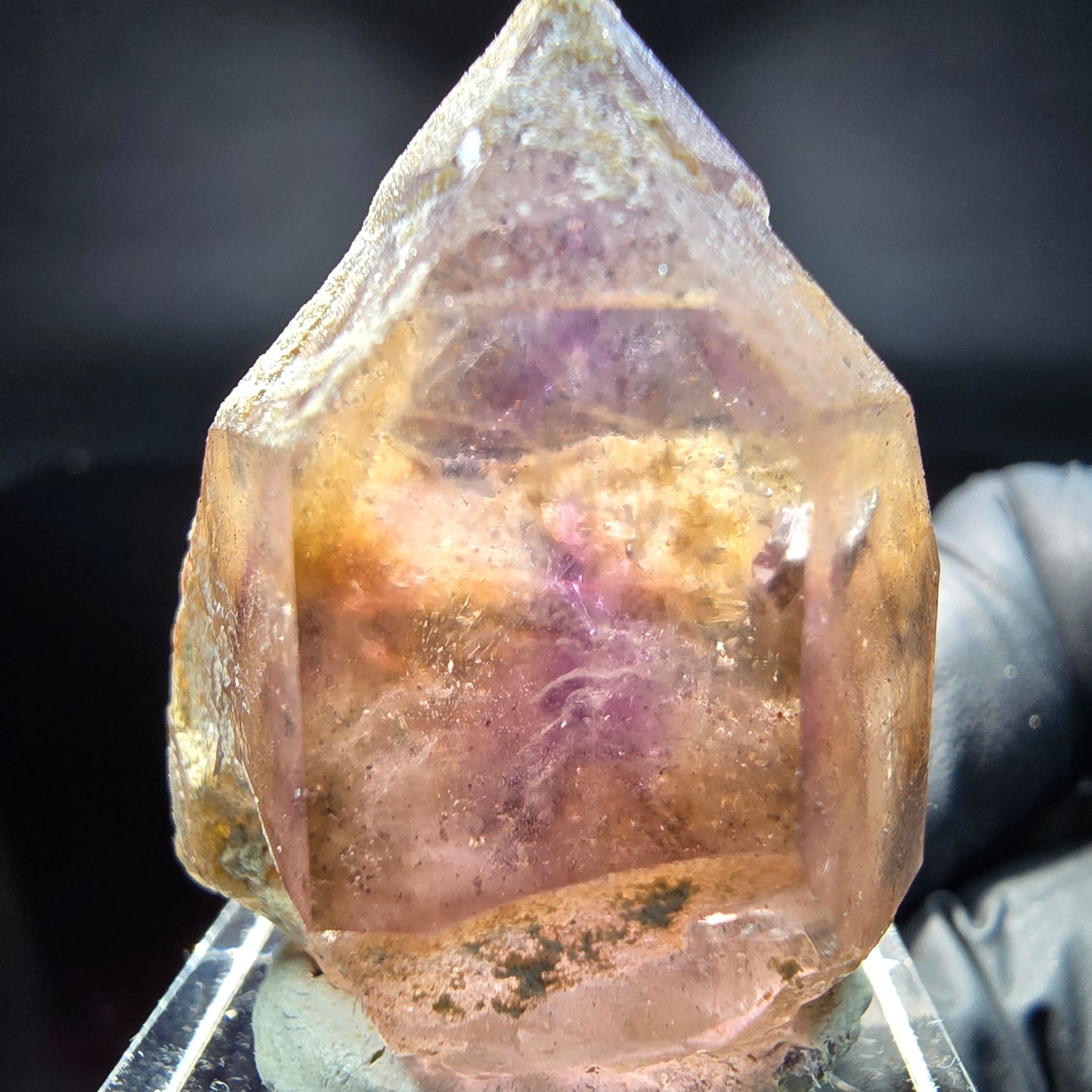 Klare Phantom Amethyst Spitze lila braun Brandberg, Namibia 34*26*23mm Sammlung