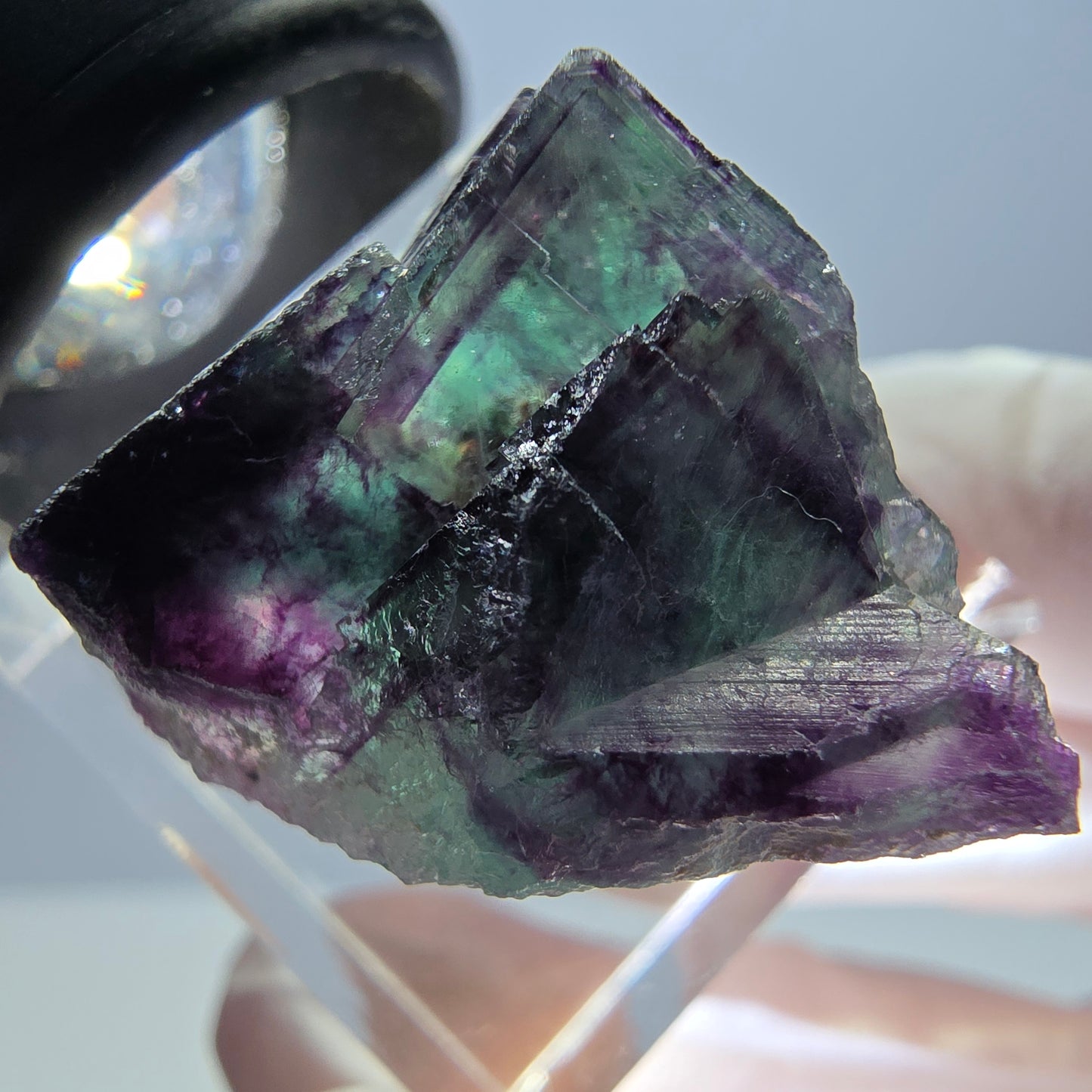 Rare Fluorite Cube Specimen, green purple Okorusu, Namibia 30*18*16mm