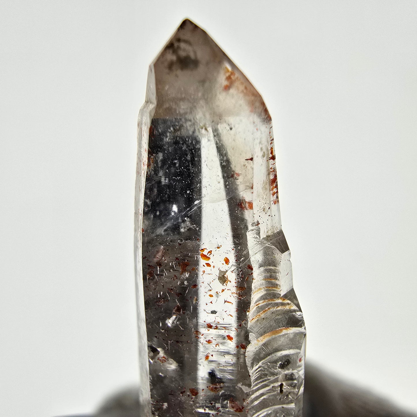Sceptre Fantôme Harlequin Quartz Fumé Valentine Pocket Goboboseb Namibie 36*12*9mm