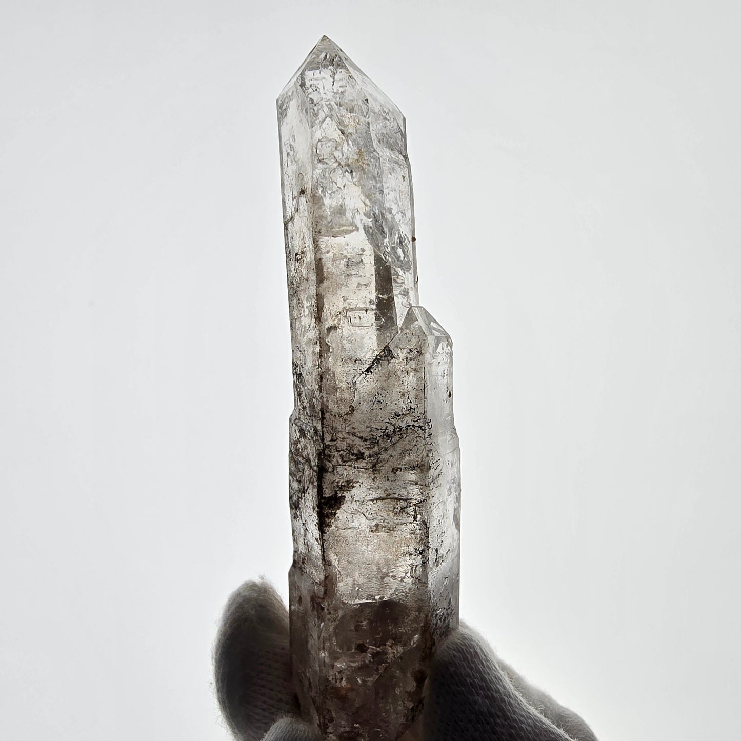 Squelette Fantôme Quartz Fumé DT Sceptre Valentine Pocket Goboboseb Namibie 103*24*18mm