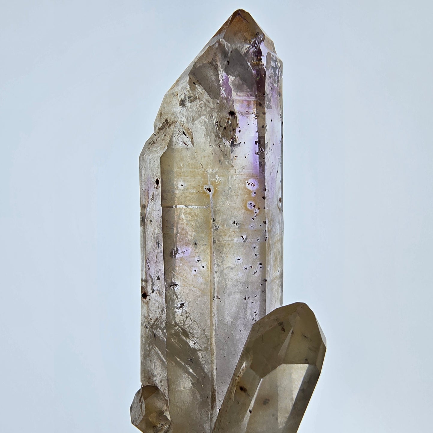 Harlekin Phantom Amethyst DT Zepter, UV Calcit Streep Mine, Namibia 70*19*19mm