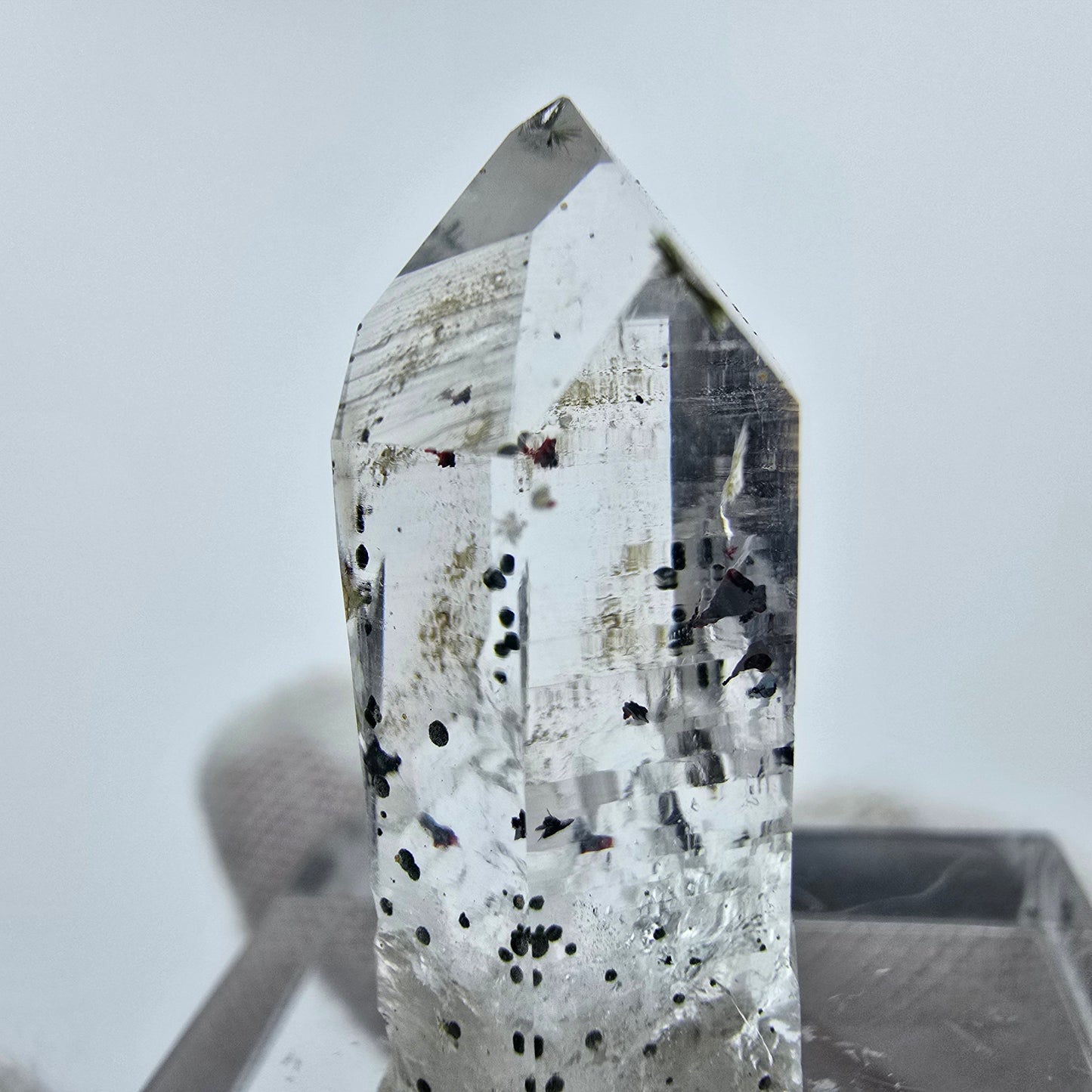 Harlekin Phantom Quarz Kristall Streep Mine Goboboseb Namibia 27*12*10mm