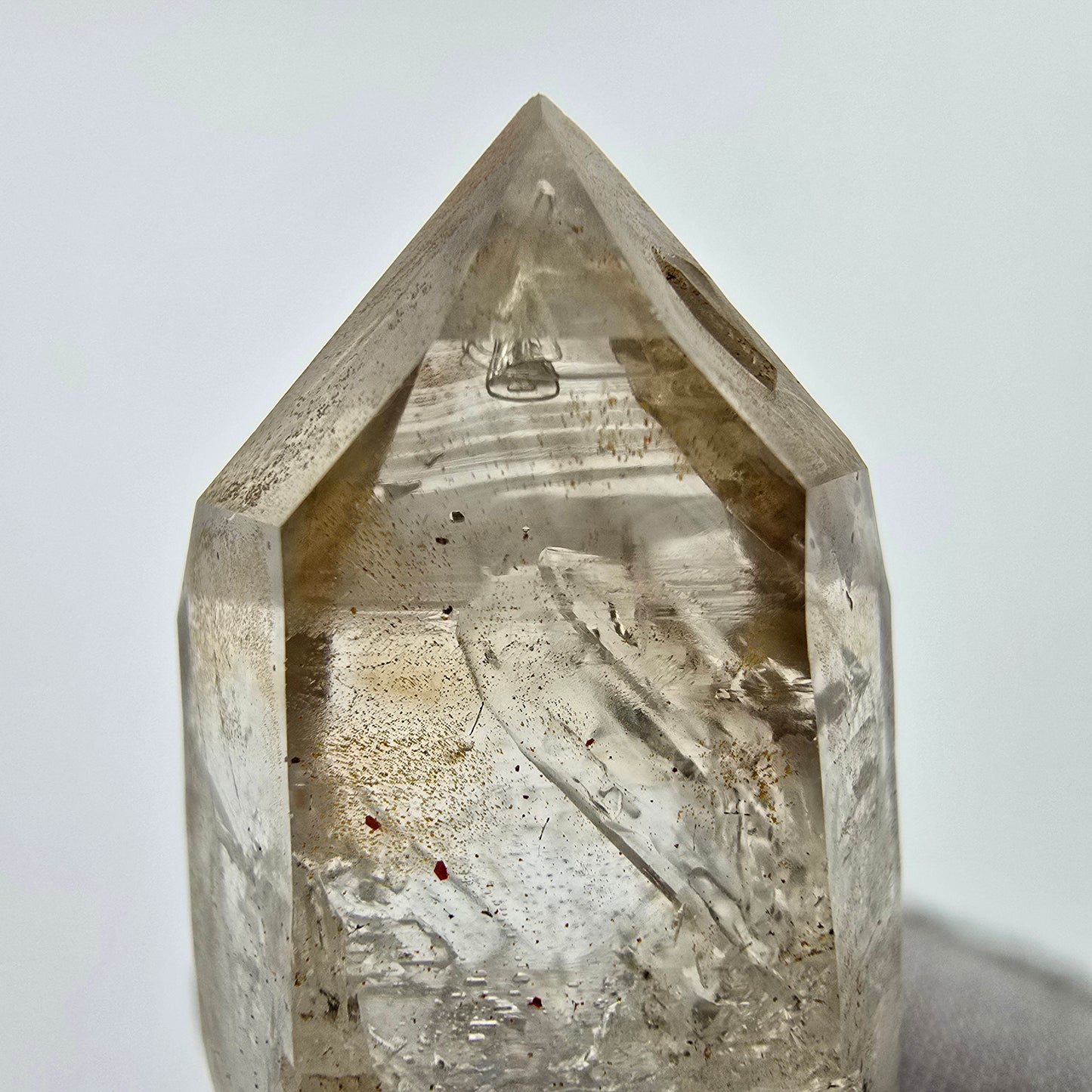 Enhydro Phantom Smoky Quartz Point 4x Bubble Goboboseb Namibie 41*25*19mm Collection