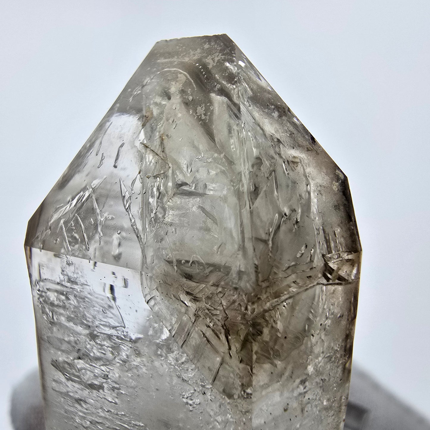 Enhydro Phantom Smoky Quartz Point 2x Bubble Goboboseb Namibie 42*31*19mm Collection