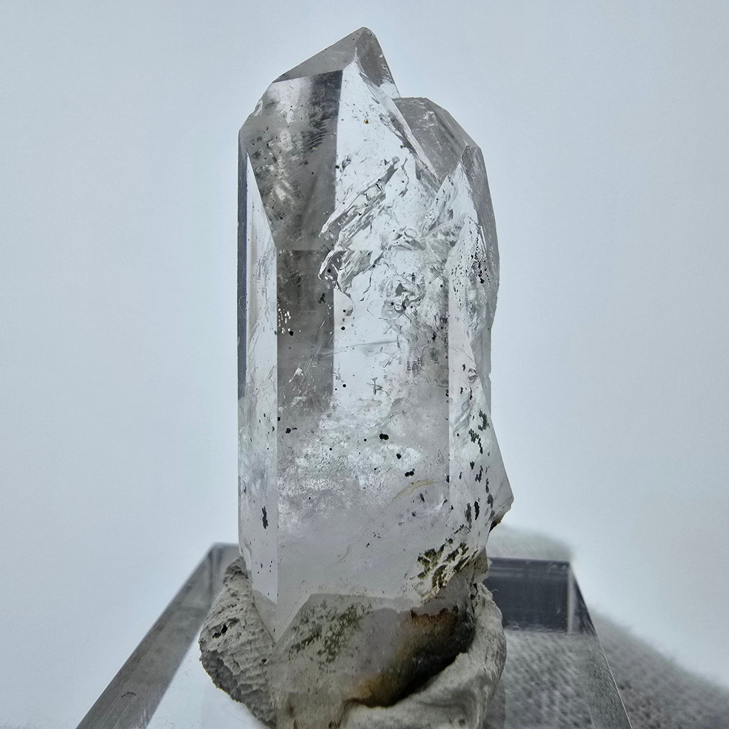 Enhydro Phantom Hämatit Quarz 2x Blase Streep Mine Goboboseb, Namibia 39*17*13mm