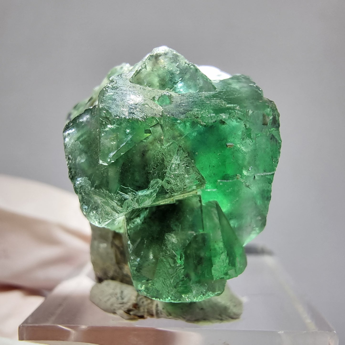 Seltene Fluorit Würfel Stufe grün lila 24*19*17mm Okorusu Namibia Sammlung