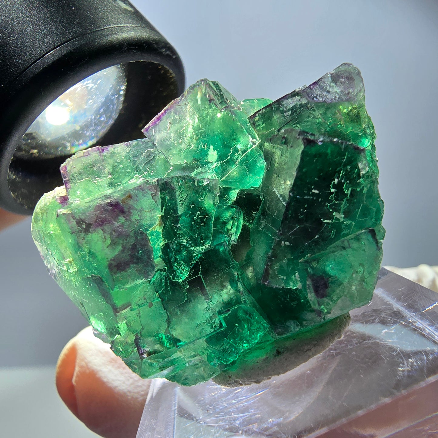 Rare Fluorite Cube Specimen, green purple Okorusu, Namibia 37*25*13mm