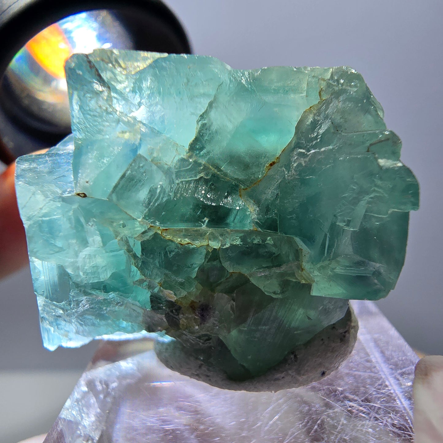 Spécimen de cube de fluorite fantôme, parquet vert Okorusu, Namibie 37 x 30 x 27 mm
