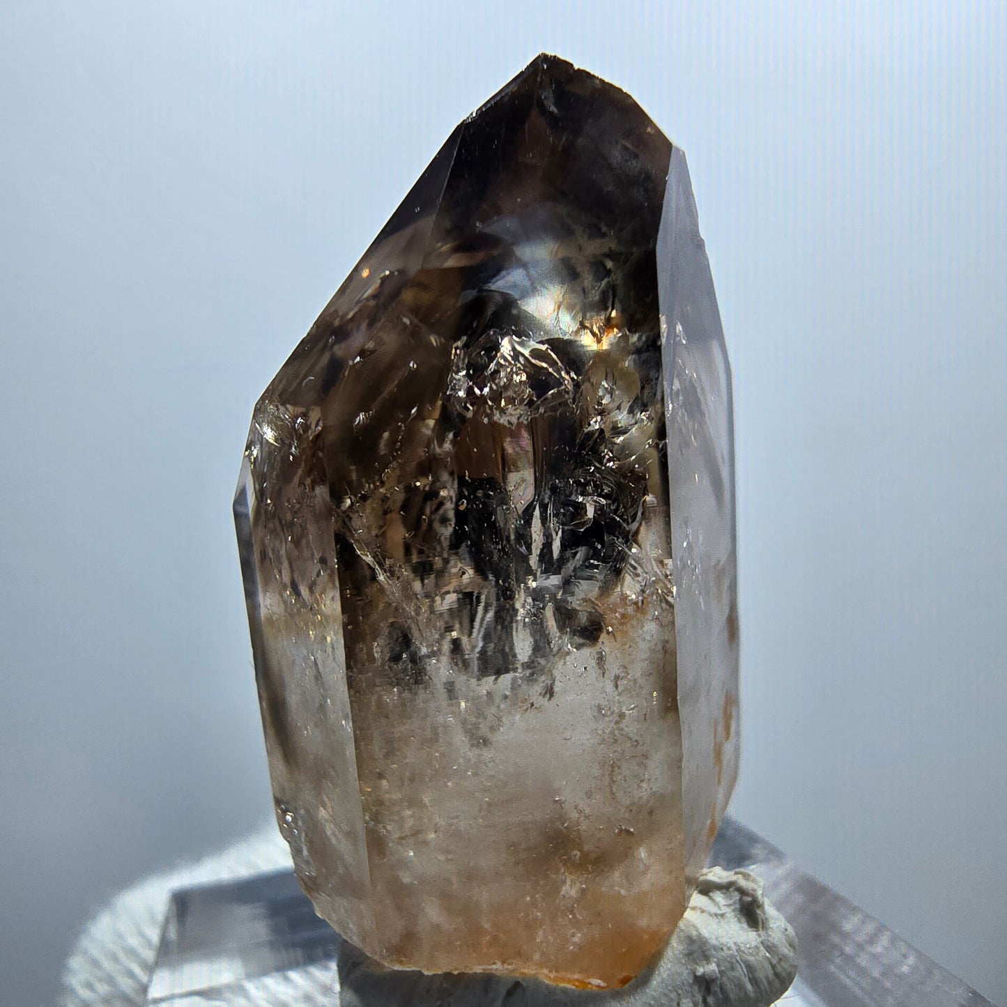 Enhydro Phantom Smoky Quartz Scepter, 2x Bubble Goboboseb, Namibia 33*19*17mm