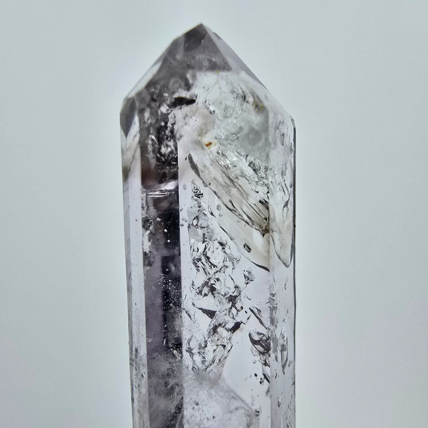 Enhydro Phantom Amethyst mit Stilbit, 1x Blase Goboboseb, Namibia 58*13*8mm