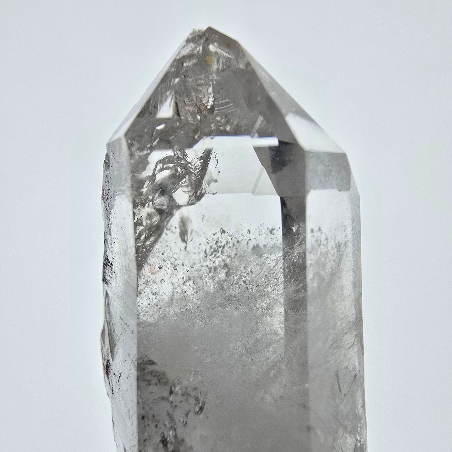 Skeleton Phantom Smoky Quartz DT Scepter, UV Calcite Valentine Pocket, Namibia 50*23*22mm