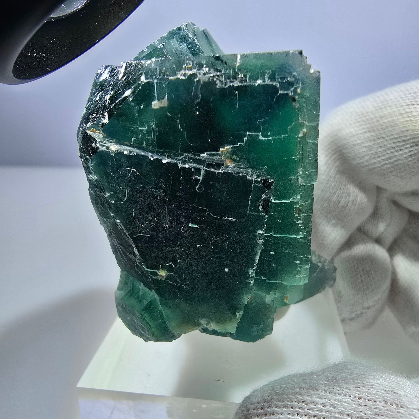 Phantom Fluorit Würfel Stufe parkettiert grün türkis Okorusu, Namibia 65*54*33mm