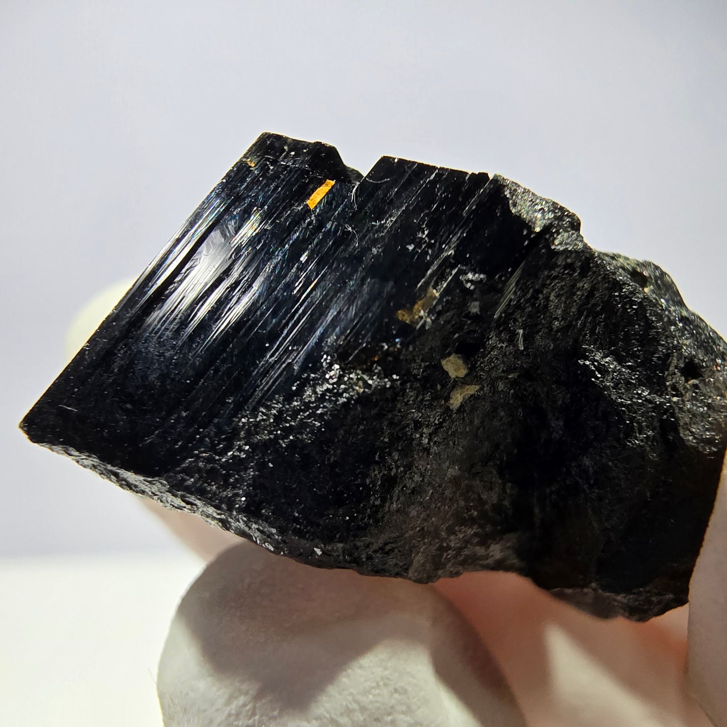 Cristal de tourmaline Schorl étoilée rare, Erongo noir, Namibie, 30 x 25 x 20 mm