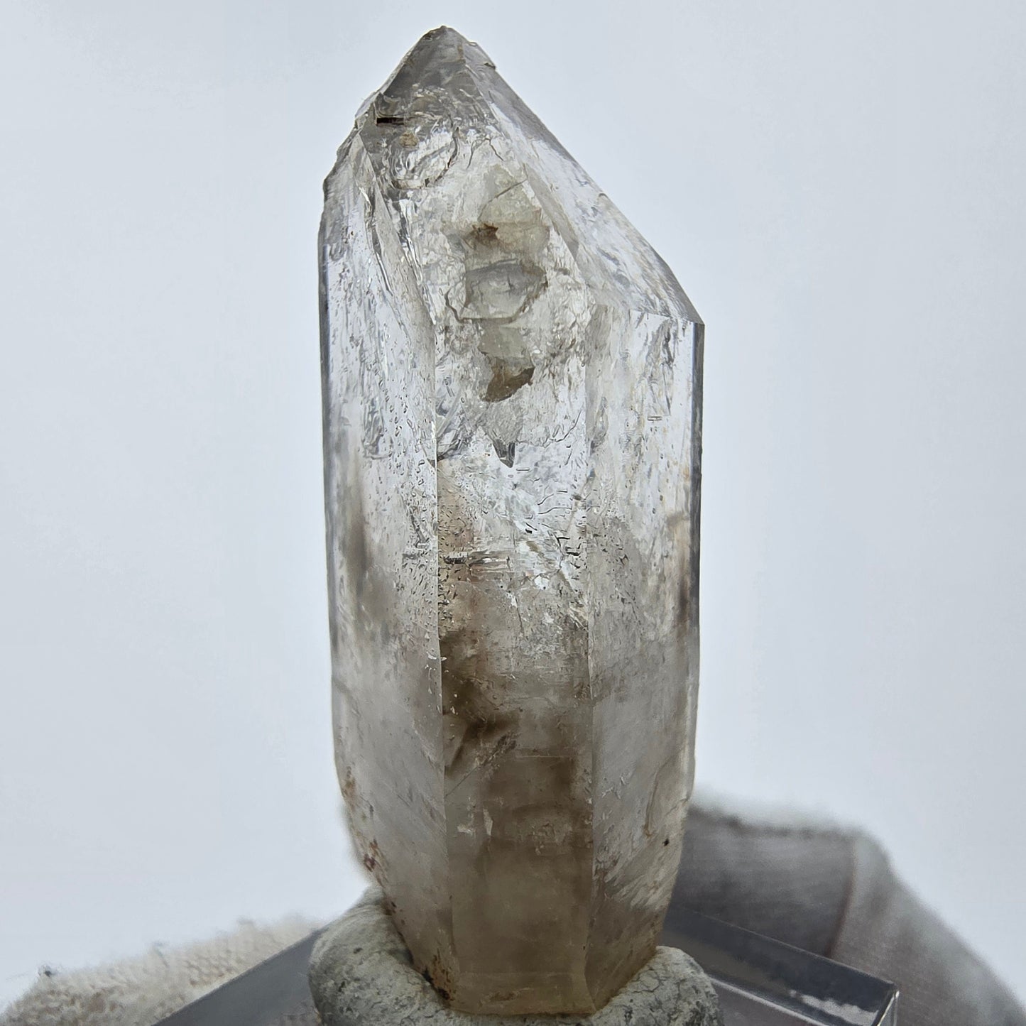 Enhydro Phantom Smoky Quartz Point 3x Bubble Goboboseb, Namibie 50*21*19mm