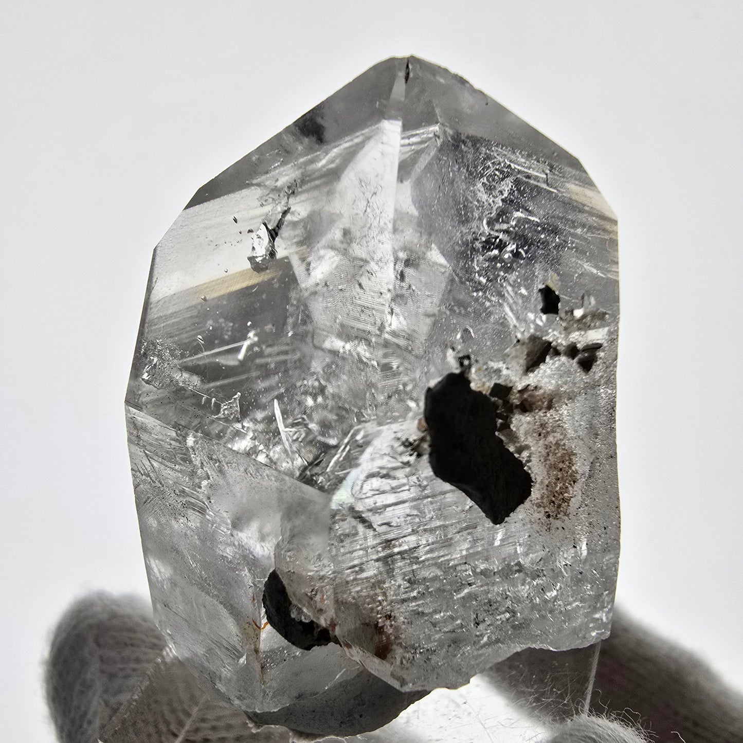 Skeleton Phantom Smoky Quartz Scepter Valentine Pocket, Namibia 39*31*25mm