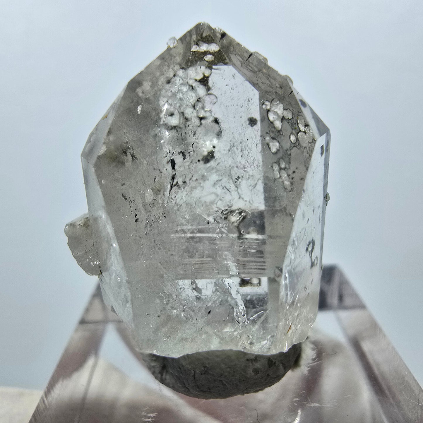 Clear Quartz with Analcime Point Streep Mine, Goboboseb, Namibia 26*19*16mm