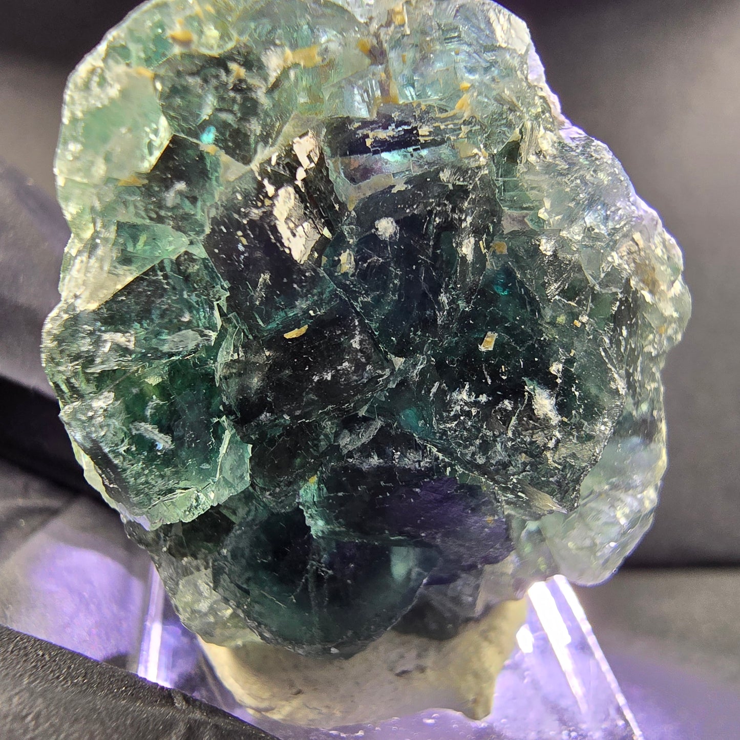 Schöne Phantom Fluorit Würfel Stufe grün 38*34*17mm Okorusu, Namibia Sammlung
