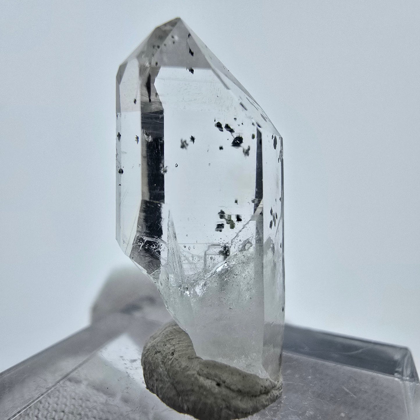 Klarer Phantom Hämatit Quarz Kristall Streep Mine, Goboboseb, Namibia 26*12*10mm