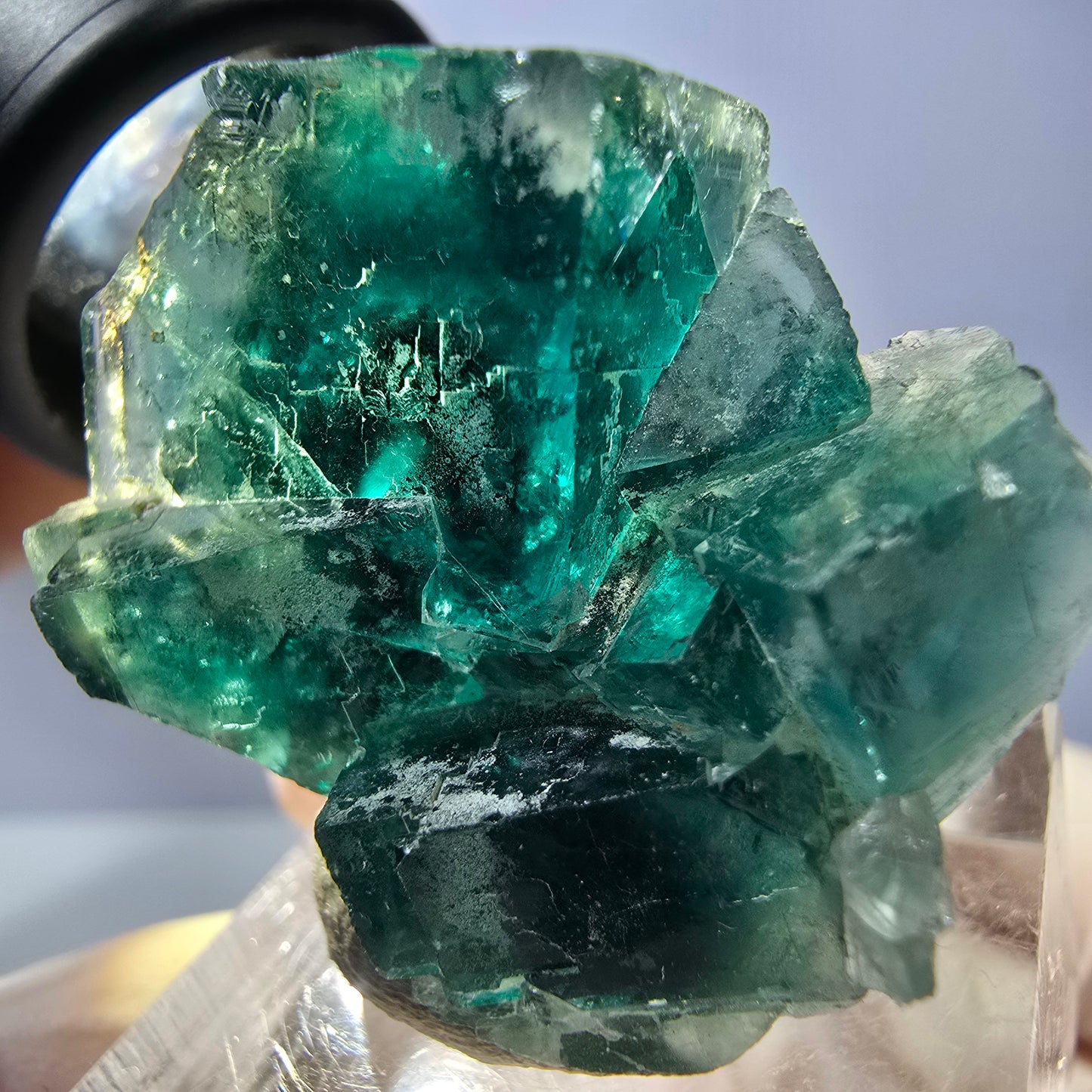 Rare spécimen de cube de fluorite fantôme, vert Okorusu, Namibie 32 x 29 x 17 mm