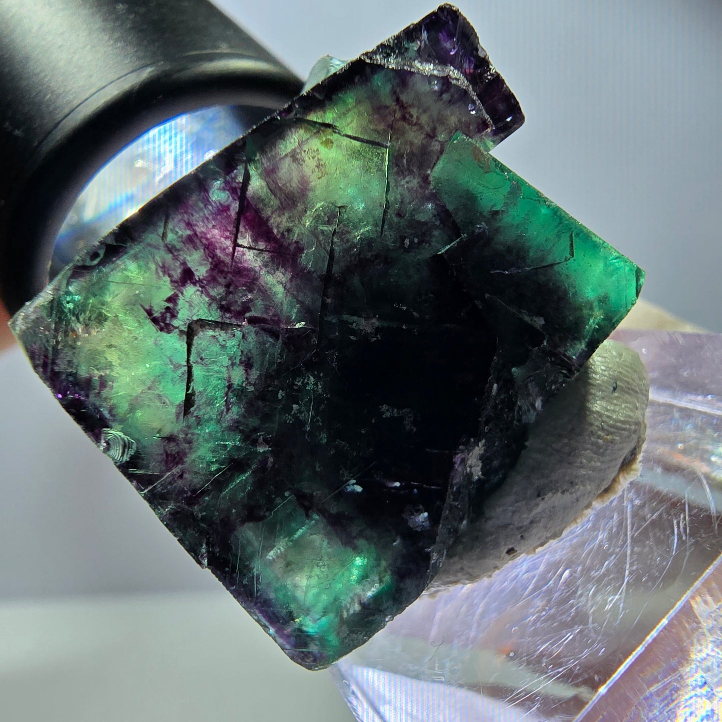 Rare Fluorite Cube Specimen, green purple Okorusu, Namibia 30*22*16mm