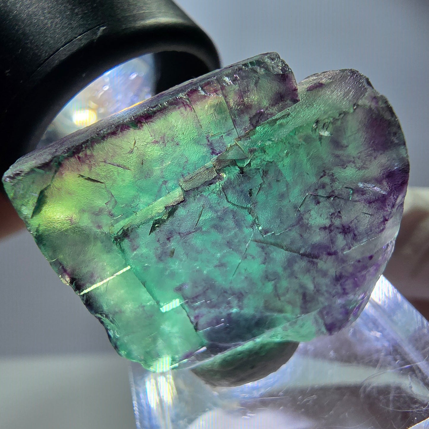 Rare Fluorite Cube Specimen, green purple Okorusu, Namibia 27*27*13mm