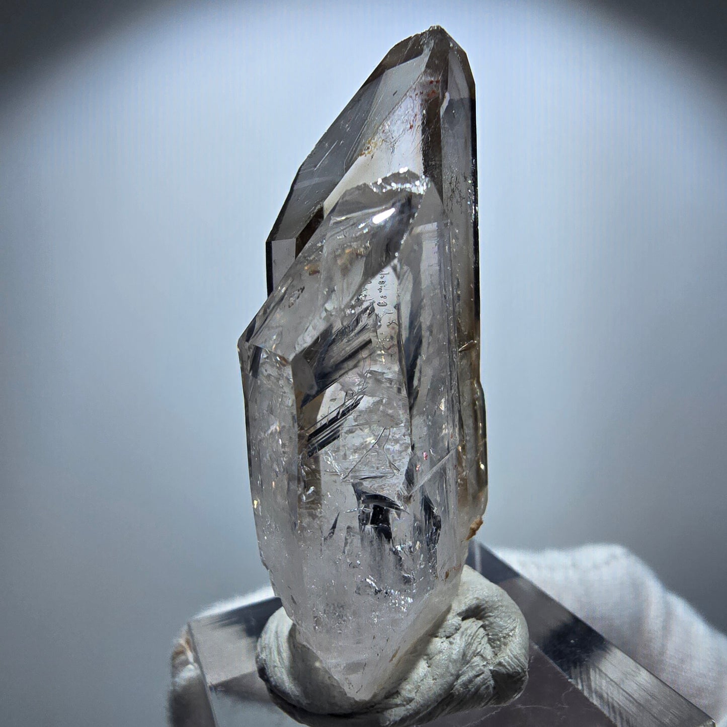 Klare Phantom Rauchquarz Zepter Stufe Goboboseb, Namibia 45*21*17mm