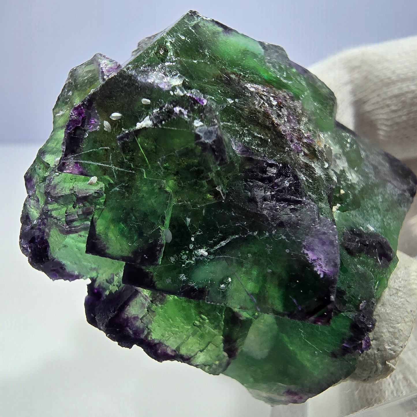 Spécimen de cube de fluorite fantôme parqueté zonal Okorusu, Namibie 46*42*27mm