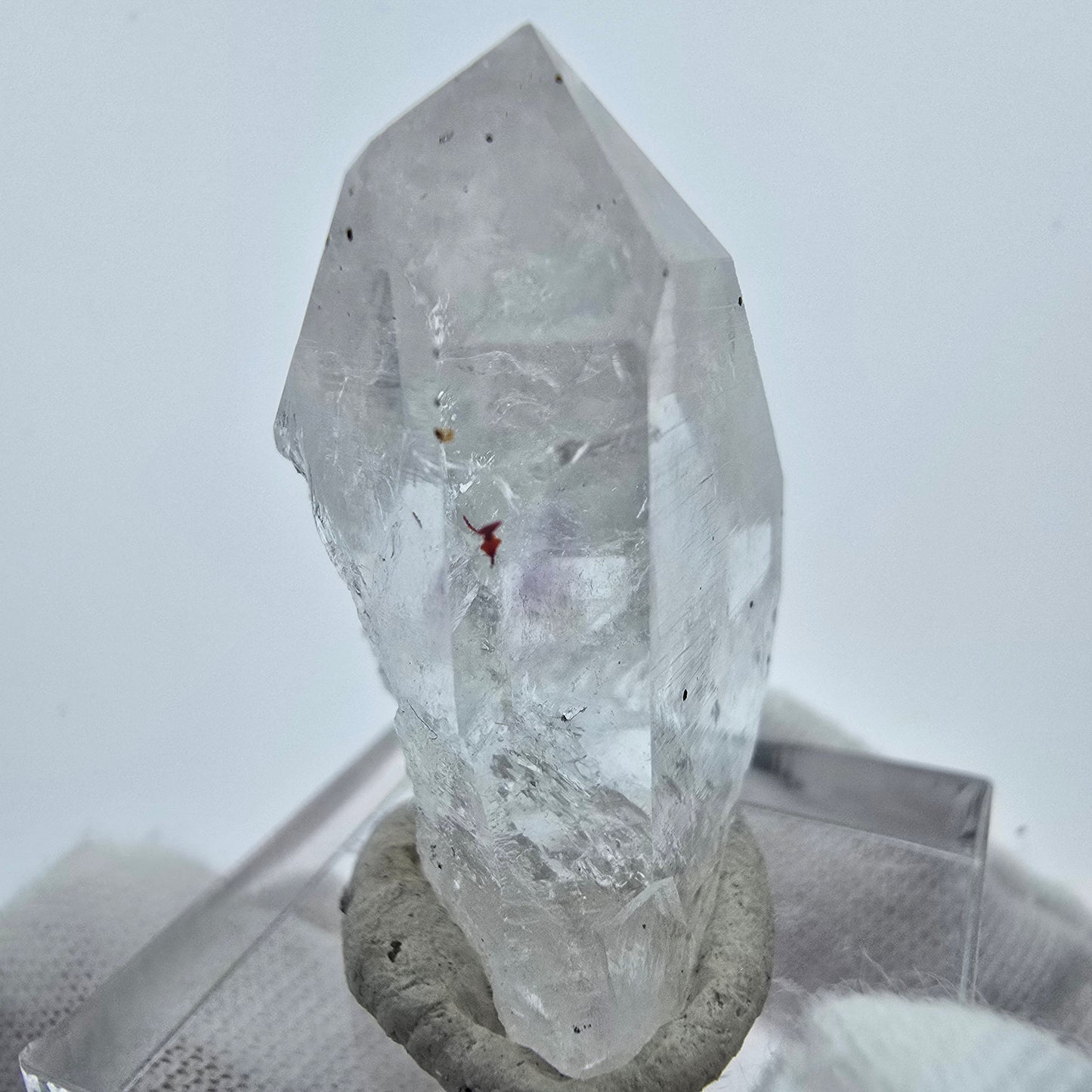 Cristal d'améthyste fantôme Harlequin, Streep Mine, Goboboseb, Namibie, 30 x 27 x 18 mm