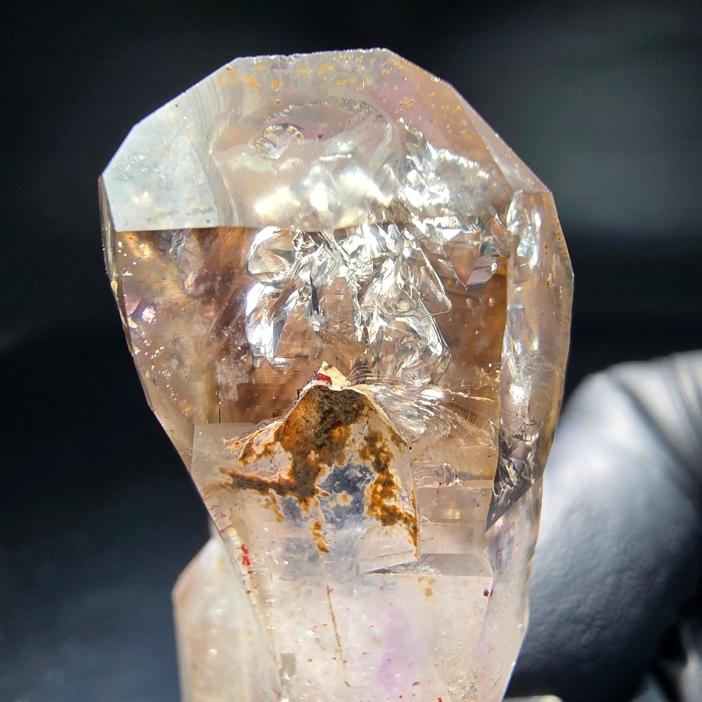 Klare Phantom Amethyst Fenster Zepter Spitze Goboboseb Namibia 38*16*18mm