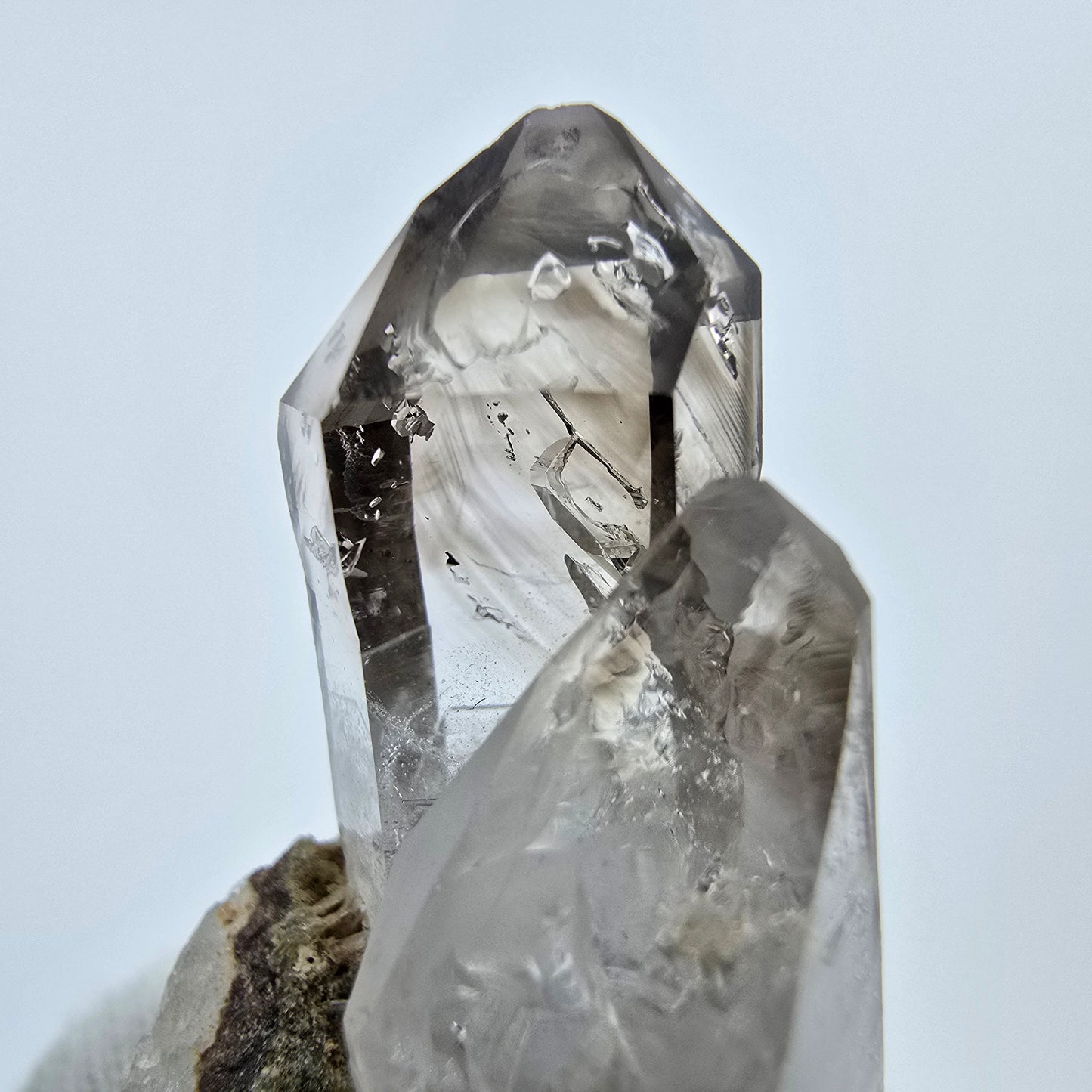 Klare Phantom Rauchquarz Zepter Stufe Goboboseb, Namibia 39*21*20mm