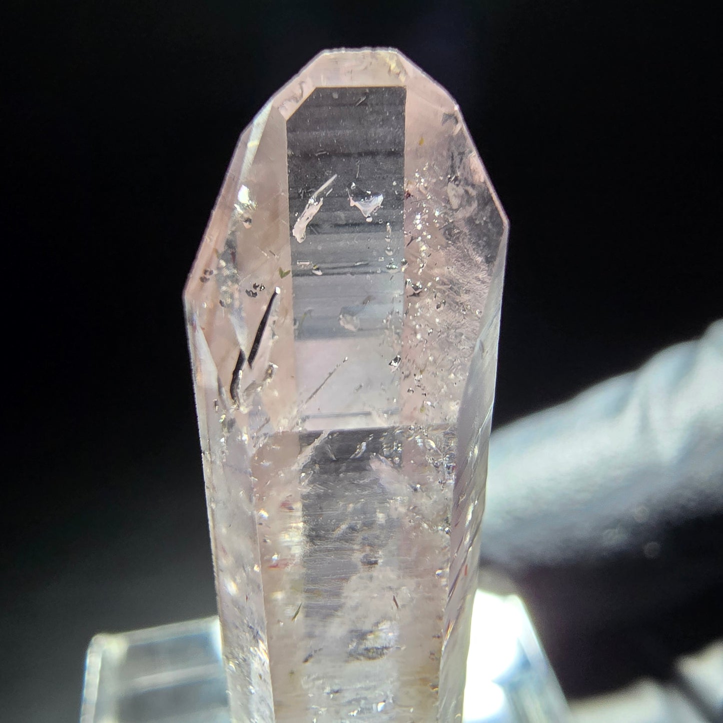 Klare Phantom Amethyst Kristallspitze Goboboseb, Namibia 41*9*8mm Sammlung