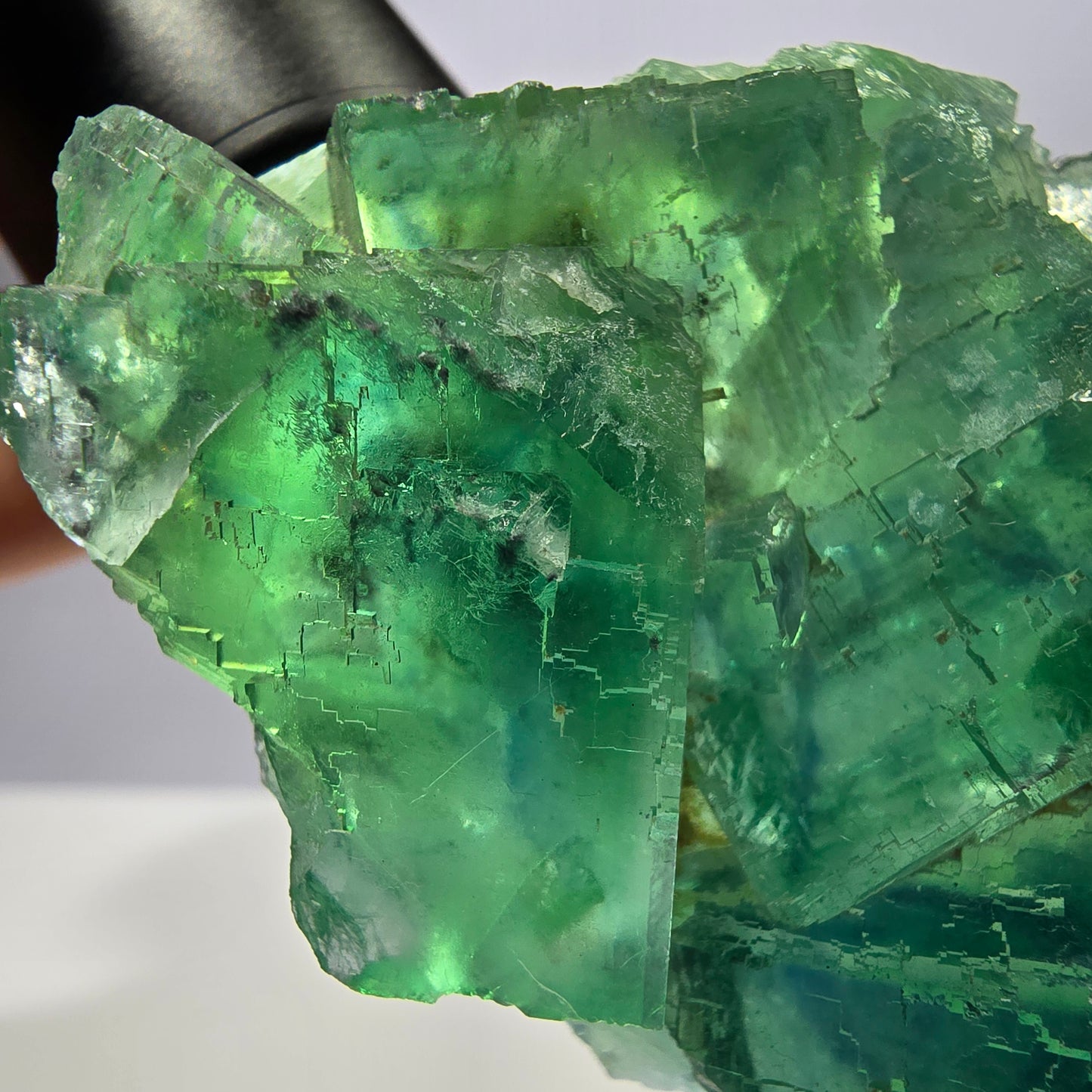 Rare Phantom Fluorite Cube Specimen Parquetted Green Okorusu Namibia 69*54*23mm