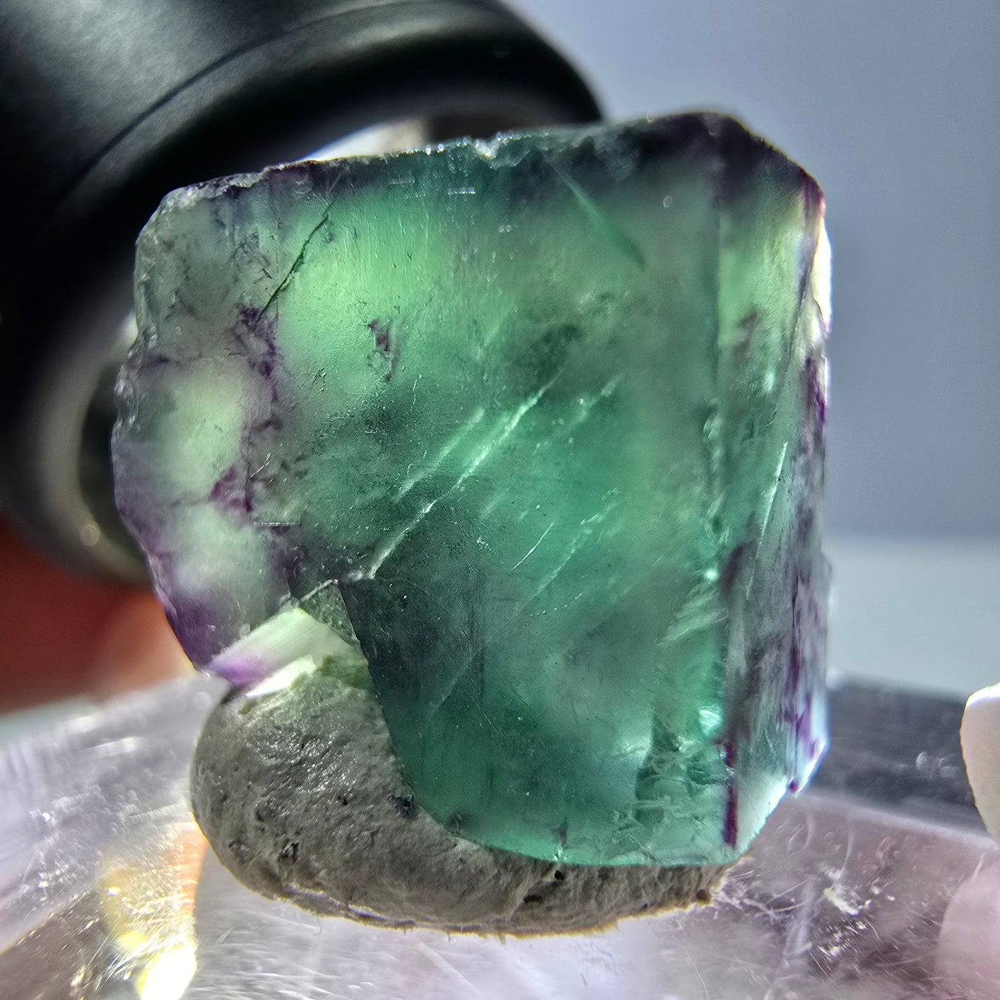 Phantom Fluorit Würfel parkettiert, grün lila Okorusu, Namibia 15*15*12mm