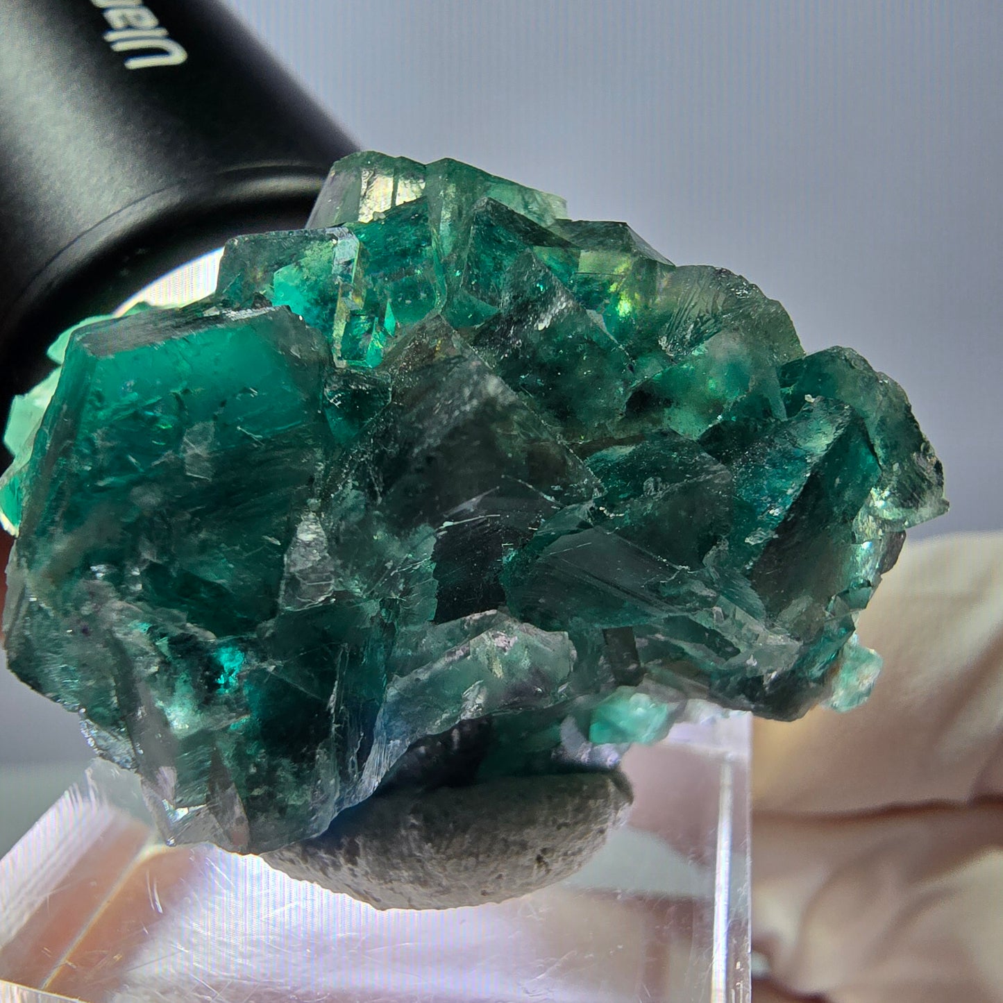 Spécimen de cube de fluorite fantôme, parquet vert Okorusu, Namibie 41 x 26 x 21 mm