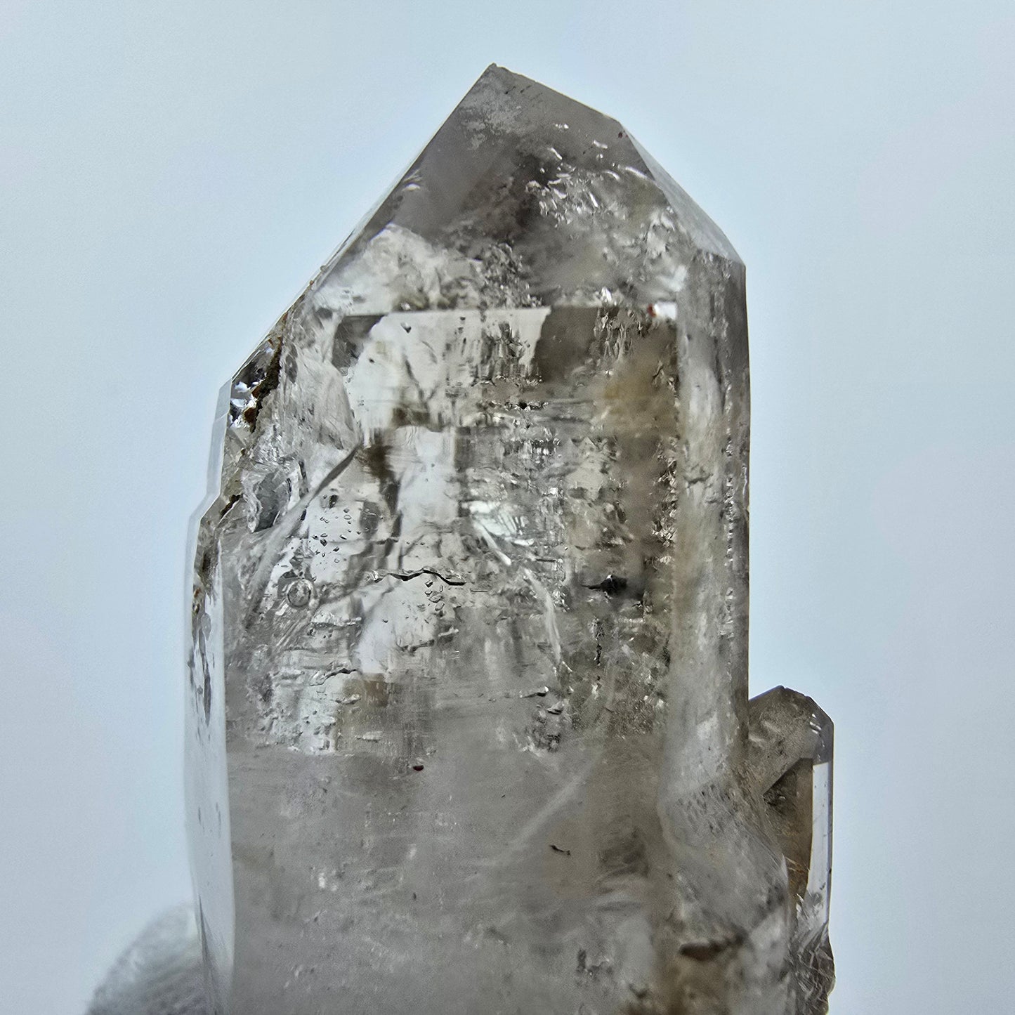 Enhydro Phantom Rauchquarz DT Skelett , 2x Blase Goboboseb, Namibia 73*33*24mm