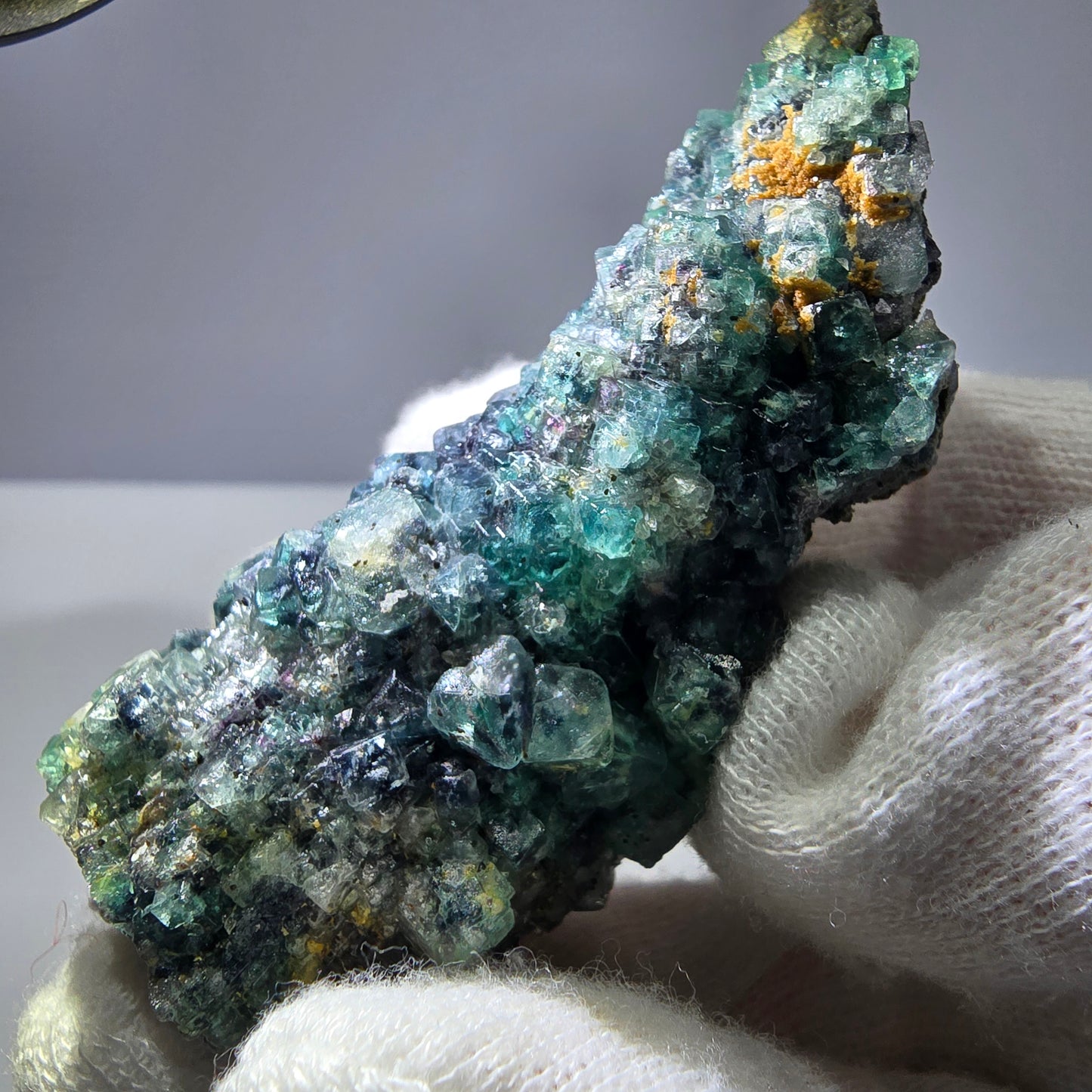 Cube de fluorite fantôme zonal, spécimen de tourmaline Schorl, Erongo, Namibie, 72 x 33 x 31 mm