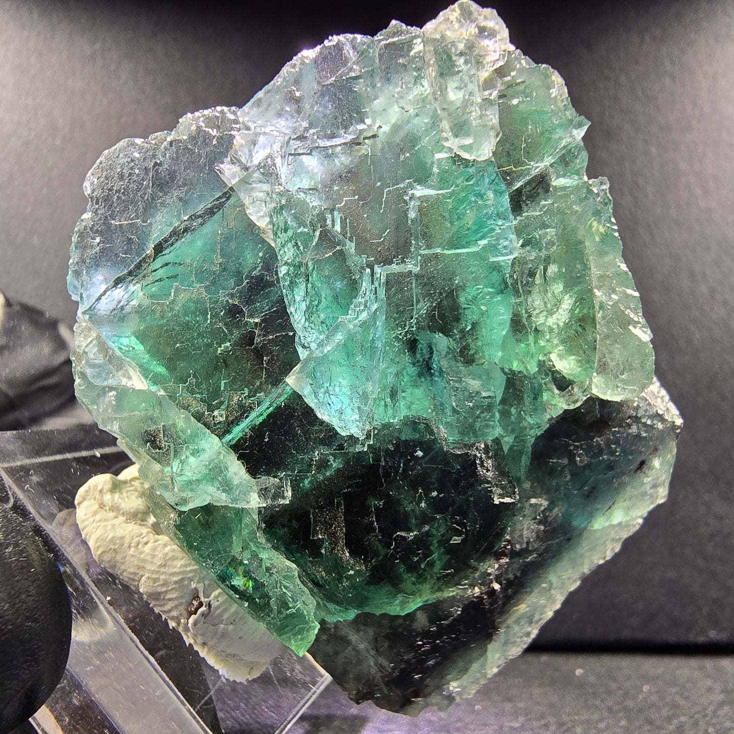 Seltene Phantom Fluorit Stufe grün 48*40*21mm Okorusu, Namibia Sammlung