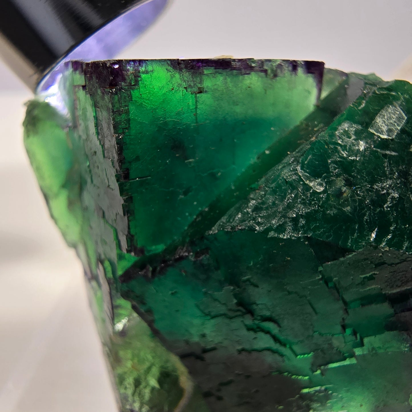 Spécimen de cube de fluorite fantôme parqueté zonal Okorusu, Namibie 53*43*21mm